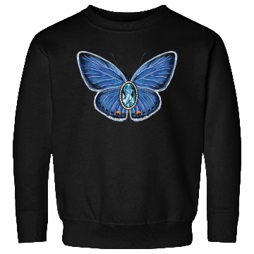 Discover March Eastern Tailed Blue Butterfly Gemstone Art Sweatshirts