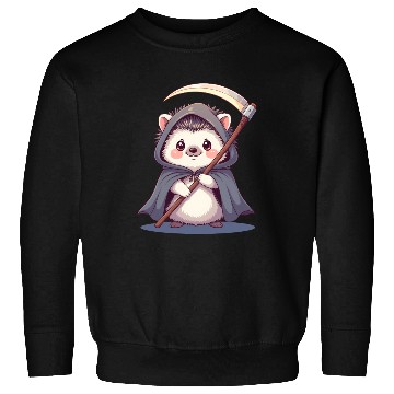 Discover Cute Hooded Hedgehog with Scythe Sweatshirts