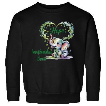 Discover Elephant with Green NEUROFIBROMATOSIS WARRIOR Sweatshirts