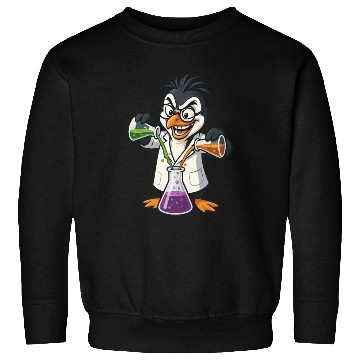 Discover Crazy Professor Penguin Chemist Nerd Experiment Sweatshirts