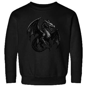 Discover Dragon Design - Minimalist Mythical Creature Sweatshirts