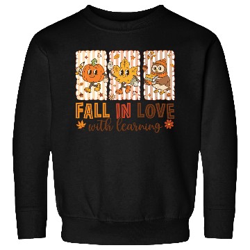 Discover Fall In Love With Learning Cozy Autumn Pumpkin Sweatshirts