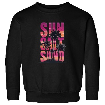 Discover Sunset Palm Tree Silhouette Design Sweatshirts