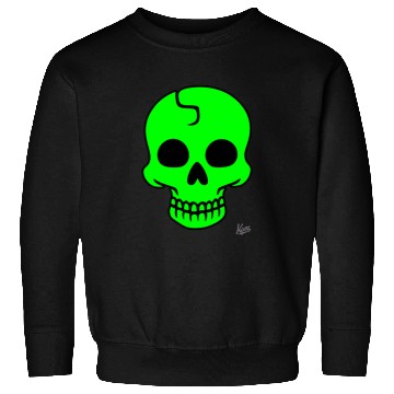 Discover Neon Green Skull Halloween Design Sweatshirts