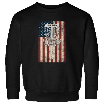 Discover Disc Golf – USA Flag Design Sweatshirts