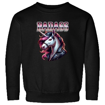 Discover Unicorn Badass Leather Jacket Design Sweatshirts