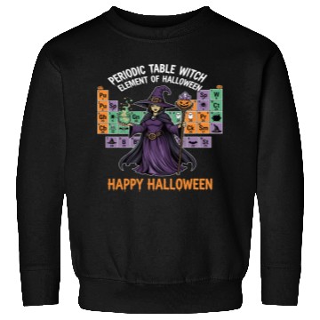 Discover Witch and Periodic Table Halloween Design Sweatshirts