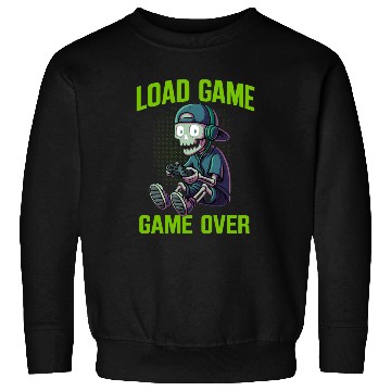 Discover Skull Gamer Loading Screen Art Sweatshirts