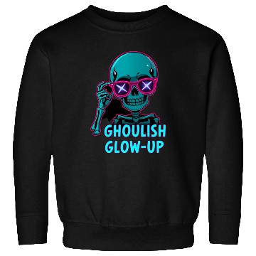 Discover Neon Skeleton with Ghoulish Glow-Up Sweatshirts