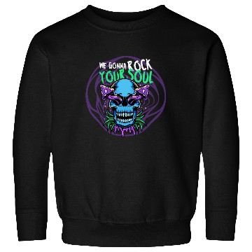 Discover Psychedelic Rock Skull Design Sweatshirts