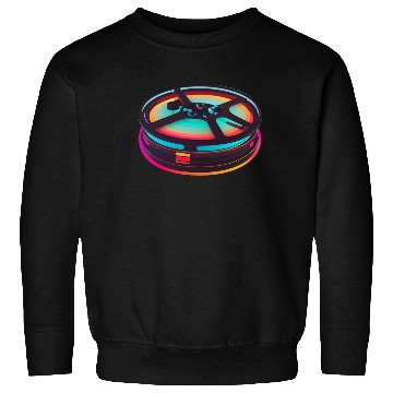 Discover Neon Color Wheel Retro Design Sweatshirts