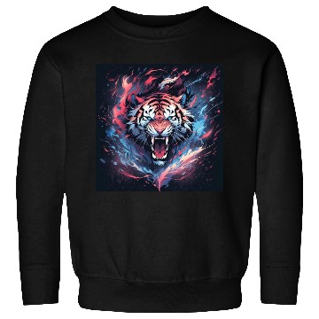 Discover Vivid Neon Tiger Burst Sweatshirts