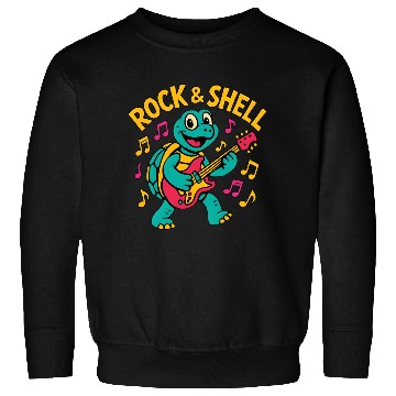 Discover Cute Turtle Rock Guitar Design Sweatshirts