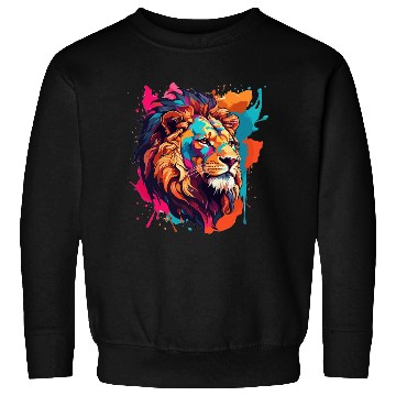 Discover Lion Vector Painting Sweatshirts