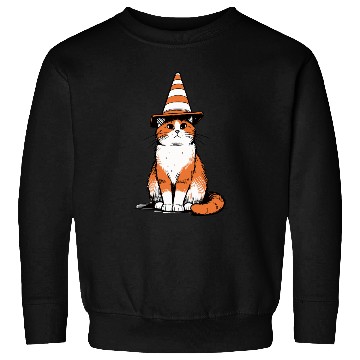 Discover Traffic Cone Cat Sweatshirts