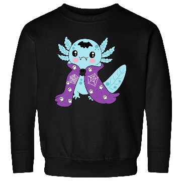 Discover Cute Blue Vampire Axolotl Sweatshirts