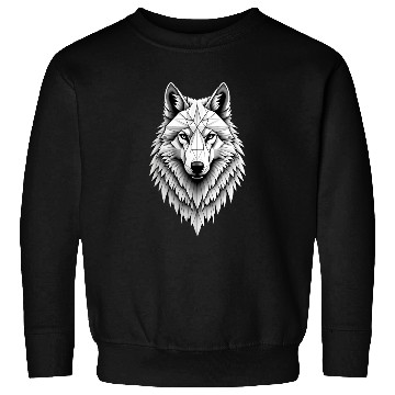 Discover Wolf Illustration Sweatshirts