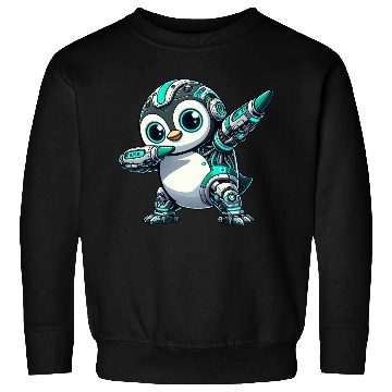 Discover Futuristic penguin robot cyborg technology AI Sweatshirts