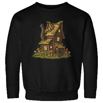 Discover Enchanted Mushroom Cottage Sweatshirts
