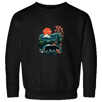 Discover Serene Japanese Landscape with Mount Fuji Sweatshirts