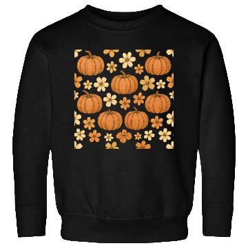 Discover Autumn Pumpkin and Flower Pattern Sweatshirts
