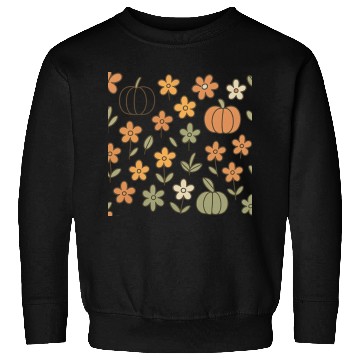 Discover Autumn Pumpkin and Floral Pattern Sweatshirts