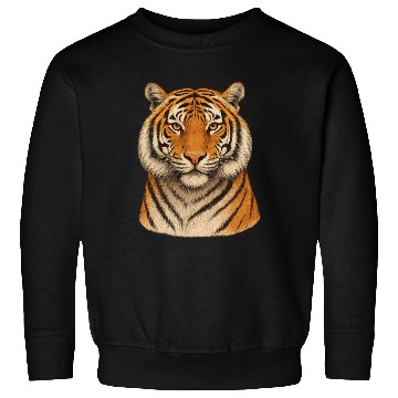 Discover Realistic Tiger Head Sweatshirts Design