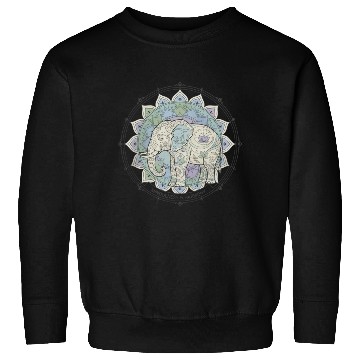 Discover Elephant Mandala Mindfulness Design Sweatshirts