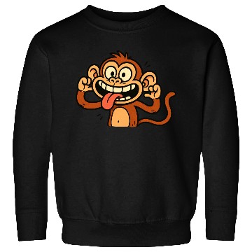 Discover Playful Monkey Cartoon Design Sweatshirts