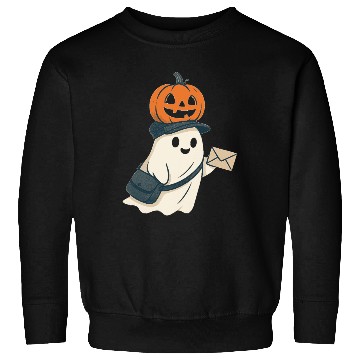 Discover Postal Worker Pumpkin Ghost  Sweatshirts