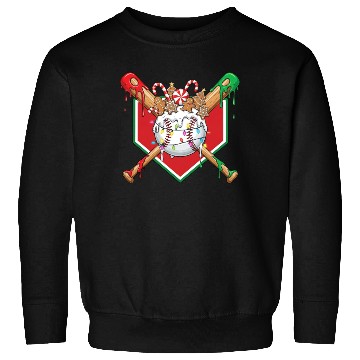 Discover Basebal Christmas Drip For Boys Melting Ice Cream Sweatshirts
