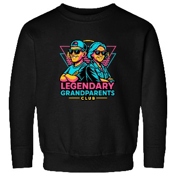 Discover Legendary Grandparents Retro Neon Sweatshirts