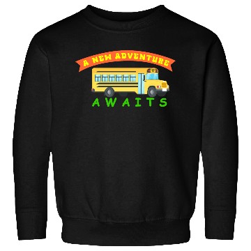 Discover School Bus Awaits New Adventure Design Sweatshirts