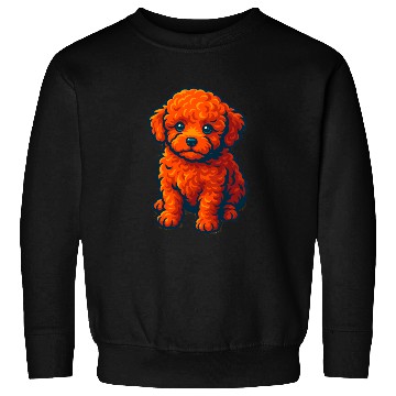 Discover Cute Poodle Dog  Illustration Sweatshirts