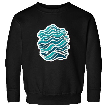 Discover Abstract Ocean Wave Pattern Sweatshirts