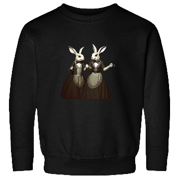 Discover Elegant Rabbit Couple Costume Design Sweatshirts