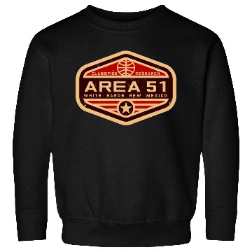 Discover Area 51 Insignia with Retro Style Sweatshirts
