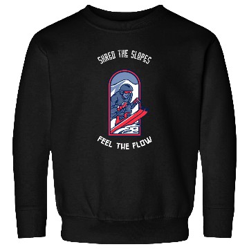 Discover Shred the Slopes Ski Warrior Design Sweatshirts