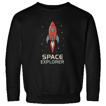 Discover Retro Space Rocket Illustration Sweatshirts