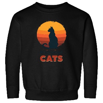 Discover Sunset Silhouette Cat Design Sweatshirts