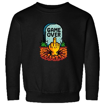 Discover Retro Game Over Pixel Art Funny Gamer Design Sweatshirts