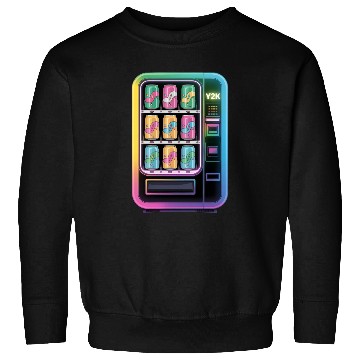 Discover Y2K Cyber Vending Machine with Iridescent Drinks Sweatshirts