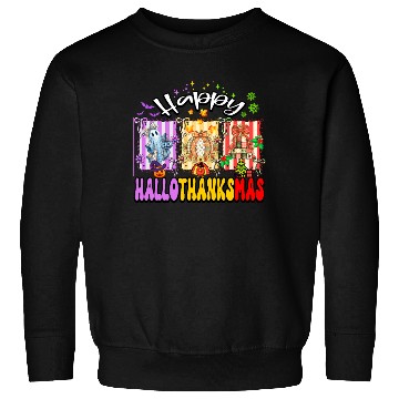 Discover Festive Halloween Thanksgiving Collage Sweatshirts