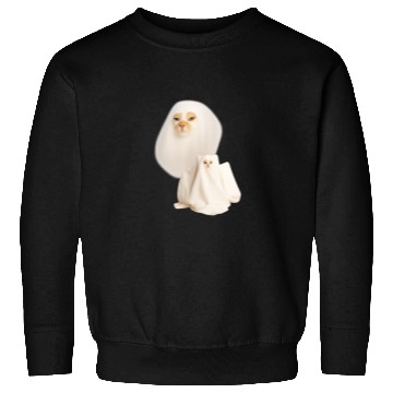 Discover ghost cat meme funny halloween Sweatshirts