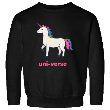 Discover Colorful Cartoon Unicorn Illustration Sweatshirts