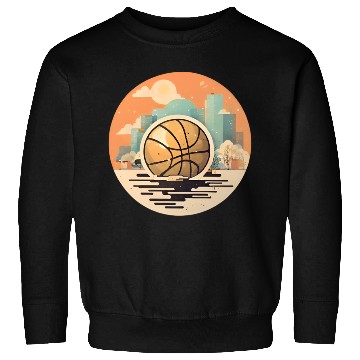 Discover Urban Basketball Sunset Scene Sweatshirts