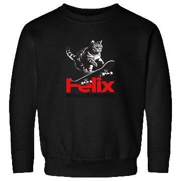 Discover Cool Cat Skateboard with cute Boy Name FELIX Sweatshirts