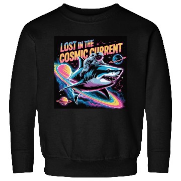 Discover Cosmic Shark Astronaut Sweatshirts Design