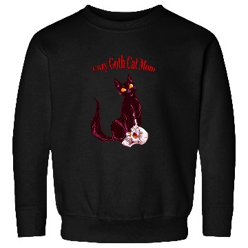 Discover Cozy Gothic Cat Mom Sweatshirts