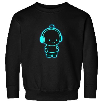 Discover Neon Headphone Character Design Sweatshirts